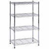 Chrome 4-Tier Wire Shelving Unit 20"W x 12"D x 32"H