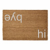 Hi/Bye Embossed Coir Door Mat, 24 x 36 In.