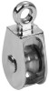 Rope Pulley, Single Rigid Eye, Brass Sheave, 3/4 In.