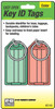 Key I.D. Tag, Colored, Split Ring, 2-Pk. (5 pieces)