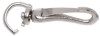 Swivel Spring Snap, Open Eye, Zinc Finish, 3/8-In.