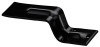Door Bar Holder, Open, Black Steel, 6.3 x 1.5 In.
