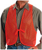 Safety Vest, Orange Polyester Mesh, One Size