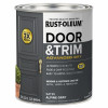 Door and Trim Paint, Interior/Exterior, Water Based, Satin Alpine Gray, Quart