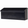 Townhouse Wall-Mount Mailbox, Small Horizontal, Black Steel