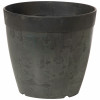 ArtStone Dolce Planter, Plastic, Water-Minder, Black, 10 In. Round