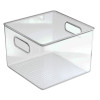 Storage Bin, Clear Plastic, 8 x 8 x 6 In.