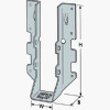 Face Mount Joist Hanger Z-Max, Double, 2 x 10 In.