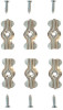 Storm Door Turn Buttons With Screws, Aluminum, 1-11/16 x 3/4 In., 6-Pk.