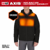 M12 Axis Heated Jacket, Poly, With Battery & Charger, Black, M