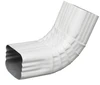 Gutter Front Elbow, Style A, 75 Degree, White Aluminum, 2 x 3 In.