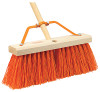 Street Broom, Stiff Synthetic Bristles, 16 In.