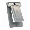 1-Gang Weatherproof Flip Cover, Vertical, GFCI, Gray