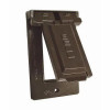 1-Gang Weatherproof Flip Cover, Vertical, GFCI, Bronze