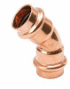 1/2 In. Press by Press Copper Pipe Elbow, 45 Degrees