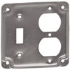 Flat Corner Square Single Toggle Switch, 4 In.
