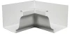 Gutter Inside Mitre, White Aluminum, 5 In.