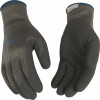 Cold-Weather Work Gloves, Latex-Coated Blue Knit, Women's Small