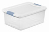 Latching Storage Box, See-Through Base, 15 Qt. (12 pieces)