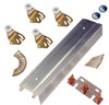 2 Door Bypass Track Hardware, Aluminum, 48 In.