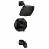 Lindor Posi-Temp Single Handle Tub / Shower Faucet + Spray Head, Spot-Resistant Matte Black