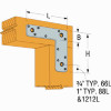 "L" Strap Tie Connector, 6 x 6 In.