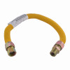 Eastman 1 In. OD x 24 In. Coated Stainless Steel Gas Connector, 3/4 In. FIP x 3/4 In. MIP (Tapped 1/2 In. FIP)