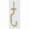 Modern Ceiling J Hook, Brushed Gold, 50-Lb. Load, 3-11/32 In.