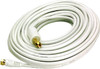 RG6 Coaxial Cable With "F" Connectors, White, 50 Ft.