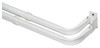 Double Curtain Rod, White, 28 to 48 In.