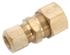 Compression Fitting, Union, 3/8 Compression x 1/4 In. Compression