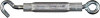 Turnbuckle, Hook & Eye, Stainless Steel, 1/4 x 7-1/2 In.