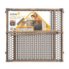 Wood Security Gate, Gray, 28-42 x 24-In.