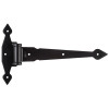 Decorative Gate T-Hinge, Spear, Extra Heavy Duty, Black, 13 In.