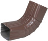 Gutter Front Elbow, Style A, 75 Degree, Brown Aluminum, 2 x 3 In.