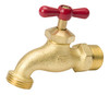 Hose Bibb, Heavy-Duty, Brass, 1/2 MP x 1/2 Solder x 3/4 In. Hose