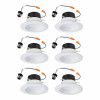 LED Retrofit Recessed Downlights, White, 4 In., 6-Pk.