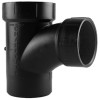 ABS/DWV Sanitary Street Tee, Spigot x Hub x Hub, 1-1/2 In.