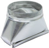 Aluminum HVAC Duct Pipe Transition Fitting, 6 In. Round