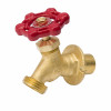 Sillcock, Solder, Brass, 1/2 & 3/4 x 3/4 In. Hose