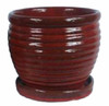 6 In. Honey Jar Planter, Ceramic, Red (6 pieces)