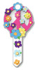 Key Blank, KW1, Peace Sign (5 pieces)