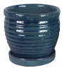 6 In. Honey Jar Planter, Ceramic, Aqua Blue (6 pieces)