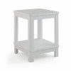 Deluxe Patio Side Table, 2 Levels, White