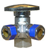 3 Way Valve, Quarter Turn, 1/2 In. Female Pipe Thread Inlet x 3/8 In. Compression x 3/8 In. Compression Outlet