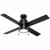 Beck Ceiling Fan, LED Light, Matte Black, 52-In.
