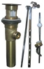 Lavatory Pop-Up Drain Assembly, Polished Brass Plated, 1-1/4 In.