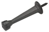 Doorstop, Wall-Mount, Square, Rigid, Oil-Rubbed Bronze, 3 In.