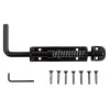 Spring-Loaded Sliding Bolt, Heavy-Duty, Black