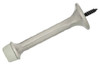 Doorstop, Wall-Mount, Rigid, Heavy-Duty, Satin Nickel, 3 In.